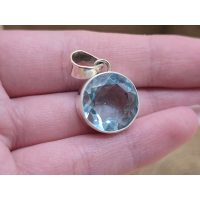 Echt zilveren hanger met topaas 